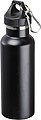 Vacuum flask, matt, 750ml with carabiner, black