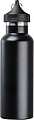 Vacuum flask, matt, 750ml with carabiner, black
