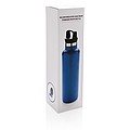 Vacuum insulated leak proof standard mouth bottle, blue