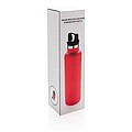 Vacuum insulated leak proof standard mouth bottle, red