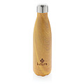 Vacuum insulated ss bottle with wood print