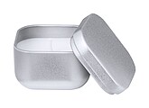 Vanilla scented candle, silver