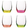 VANILLA SEASON HATTA Set of 4 neon glasses