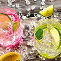 VANILLA SEASON HATTA Set of 4 neon glasses