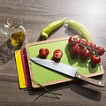 VANILLA SEASON IBARAKI Bamboo cutting board with 3 colored interchangeable plastic pads