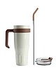 VANILLA SEASON MADURAI XXL Thermo mug with straw, 1000 ml, beige