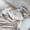VANILLA SEASON MAGO Soft and warm blanket, beige