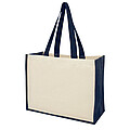 Varai 320 g/m2 canvas and jute shopping tote bag 23L