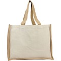 Varai 340 g/m2 canvas and jute shopping tote bag