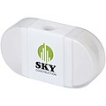 Velvi pencil sharpener with eraser, white
