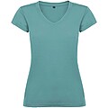 Victoria short sleeve womens v-neck t-shirt, dusty blue