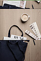 VINGA Hilo AWARE™ recycled canvas zip tote, navy