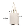 VINGA Hilo AWARE™ recycled canvas zip tote, off white