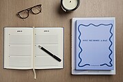 VINGA One memory a day GRS recycled paper journal, blue