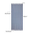 VINGA Ornos GRS recycled cotton hammam towel, blue, white