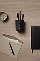 VINGA Timo PU RCS RPET pen holder, black