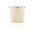 Vintage enamel mug, white