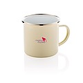 Vintage enamel mug, white