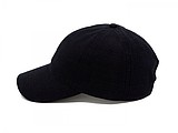 Washed slub cap, black