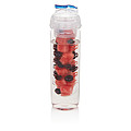 Water bottle with infuser, blue