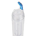 Water bottle with infuser, blue
