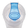 Water bottle with infuser, blue