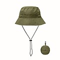 Water repellent fisherman hat, army green