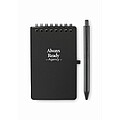 Water repellent notepad, black
