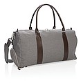 Weekend bag with USB output, grey