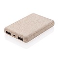 Wheat Straw 5.000 mAh Pocket Powerbank,brown