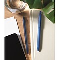 Wheat Straw/ABS push type pen, royal blue
