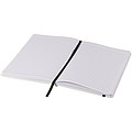 White A5 spectrum notebook with coloured strap