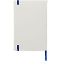White A5 spectrum notebook with coloured strap