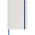 White A5 spectrum notebook with coloured strap