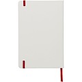 White A5 spectrum notebook with coloured strap