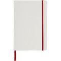 White A5 spectrum notebook with coloured strap