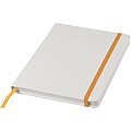 White A5 spectrum notebook with coloured strap