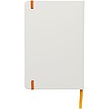 White A5 spectrum notebook with coloured strap