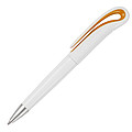 White Swan ballpen with black ink.Orange