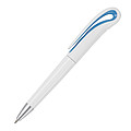 White Swan ballpen with black ink.Pale blue