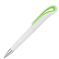 White Swan ballpen with black ink.Pale green
