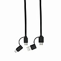 Wind up data cable, black