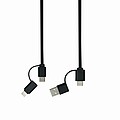Wind up data cable, black