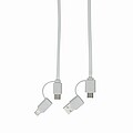 Wind up data cable, white