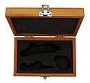 Wine set in bamboo box, wood