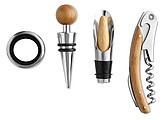 Wine set in bamboo box, wood