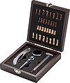Wine set in wooden box*, brown