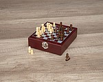 Wine set in wooden box*, brown