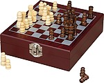 Wine set in wooden box*, brown