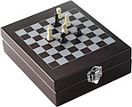 Wine set with chess-gameBrown